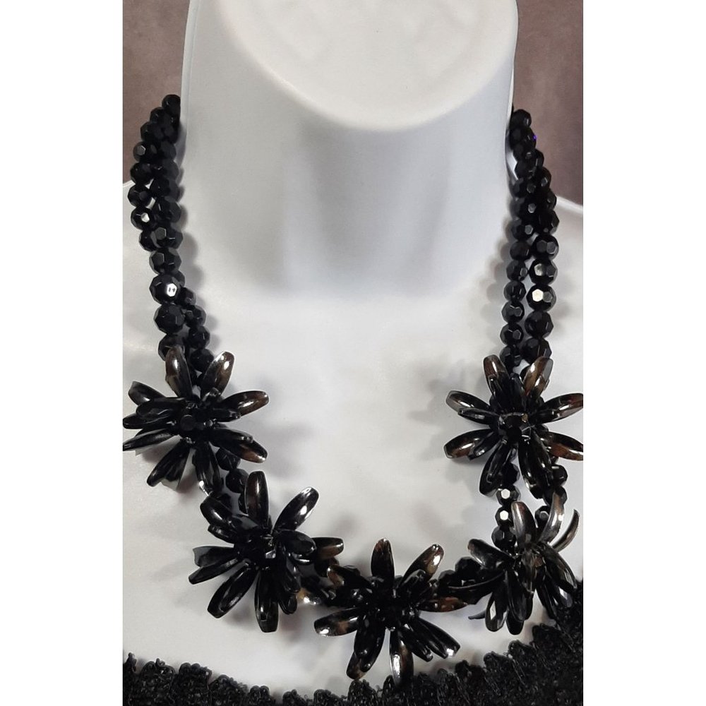 Gothic Floral Statement Necklace - image 1